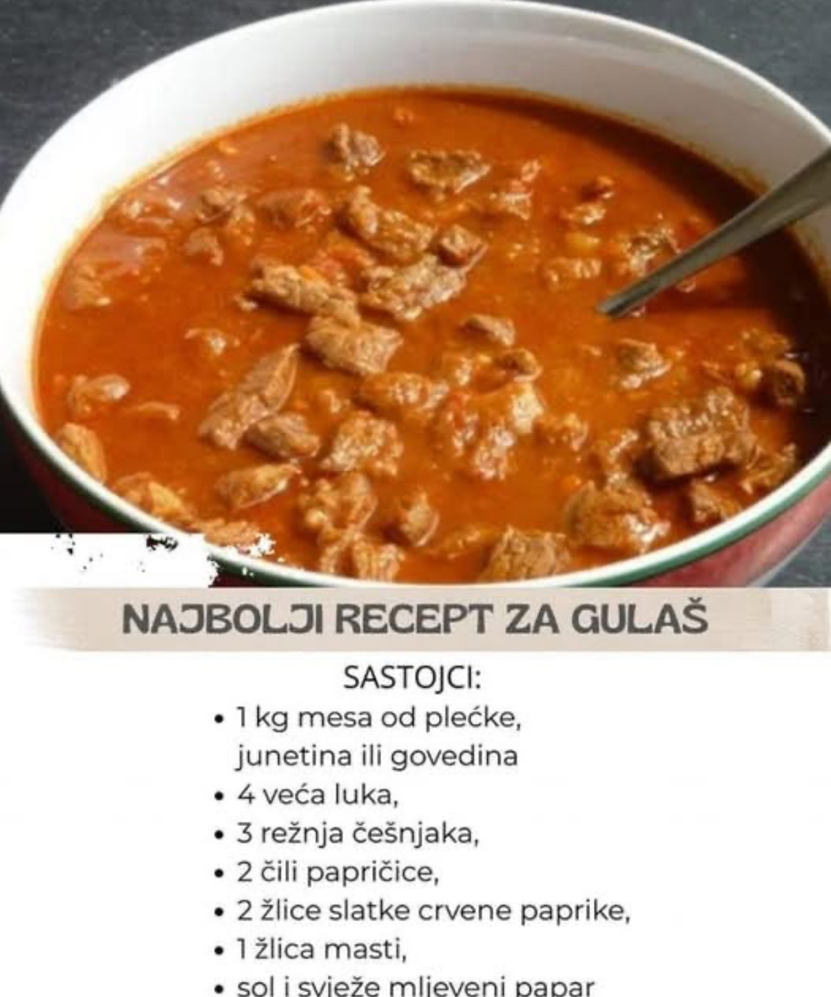 OTKAKO SAM PROBALA OVAJ GULAŠ SVI DRUGI RECEPTI SU OTPALI: UBJEDLJIVO ...
